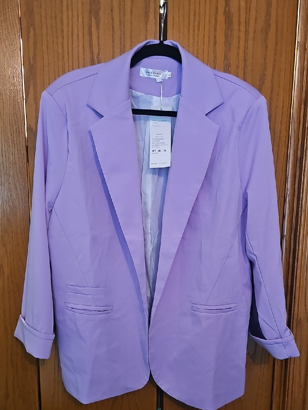 Lavender Open-Front Blazer